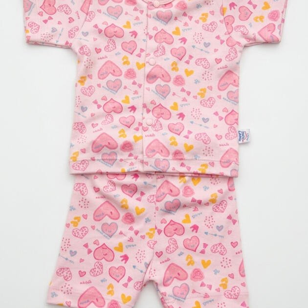 Suiting with heart print