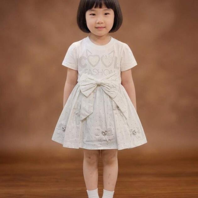 Baby Frock with White Tights
