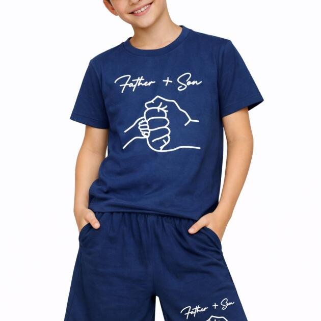 Cotton Jersey Shirt with Simple Shorts