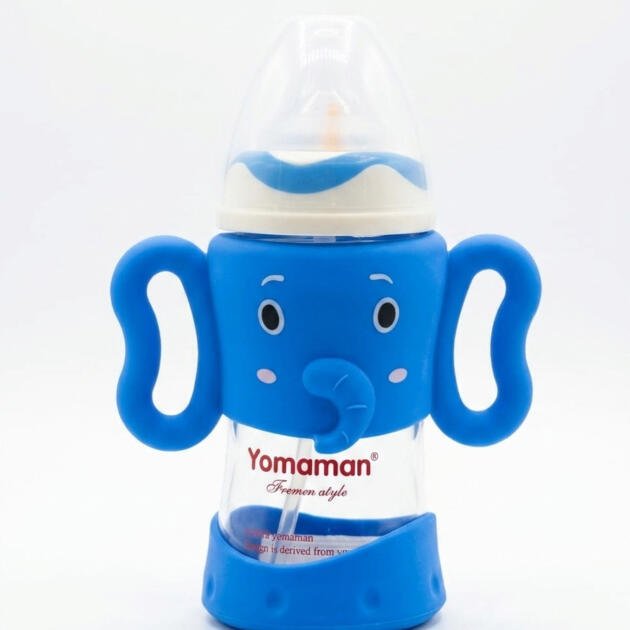 (YOMAMAN) ELEPHANT Glass Feeder 180ml