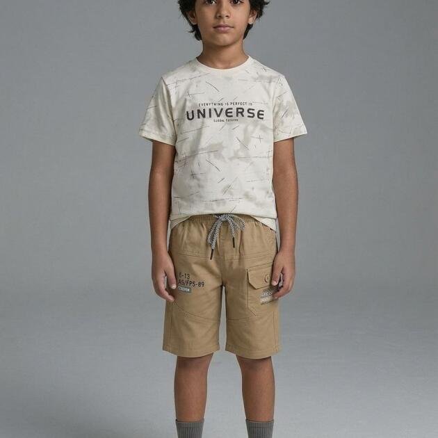Soft Cotton Jersey Shirt with Soft Cotton Shorts
