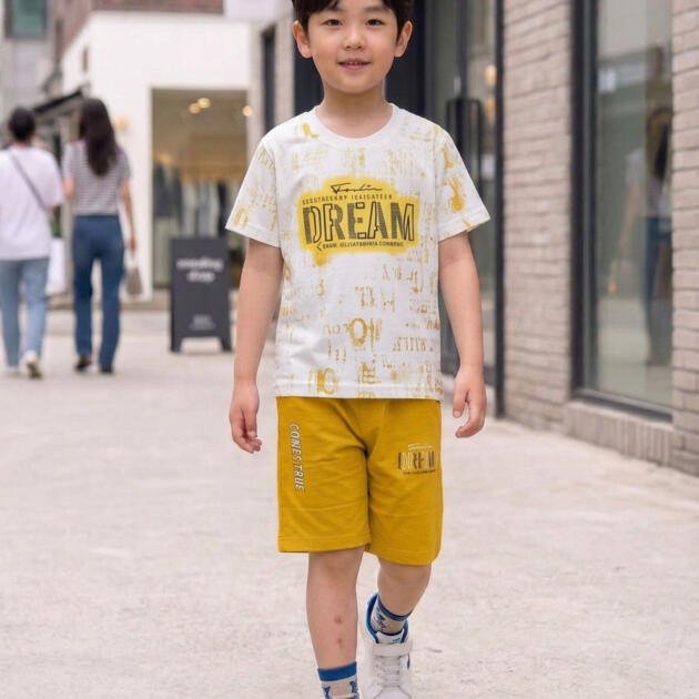 Soft Cotton Jersey Shirt with same Soft Cotton Shorts