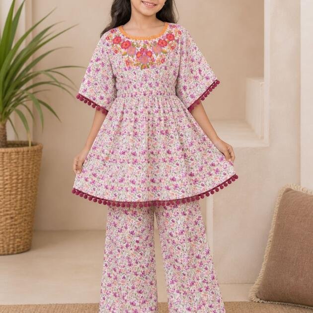 Embroided Frok Style Kameez Shalwar